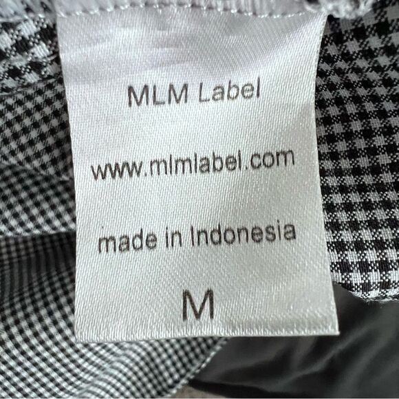 MLM Label Off-Shoulder Black and White Gingham Top Size M - Picture 4 of 5